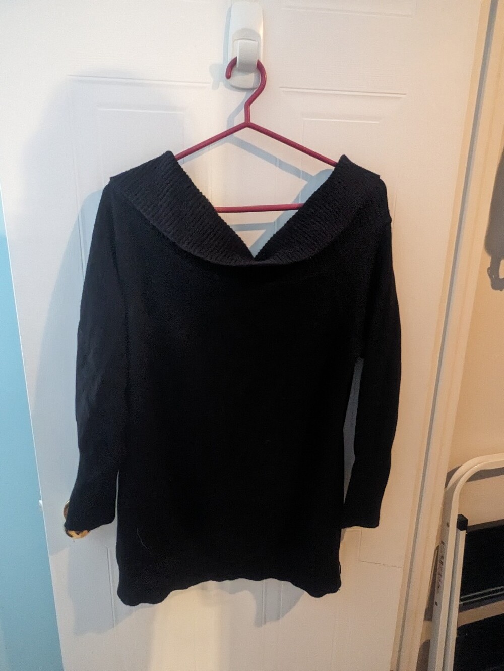 torrid Black Off-Shoulder Cowl Neck Sweater